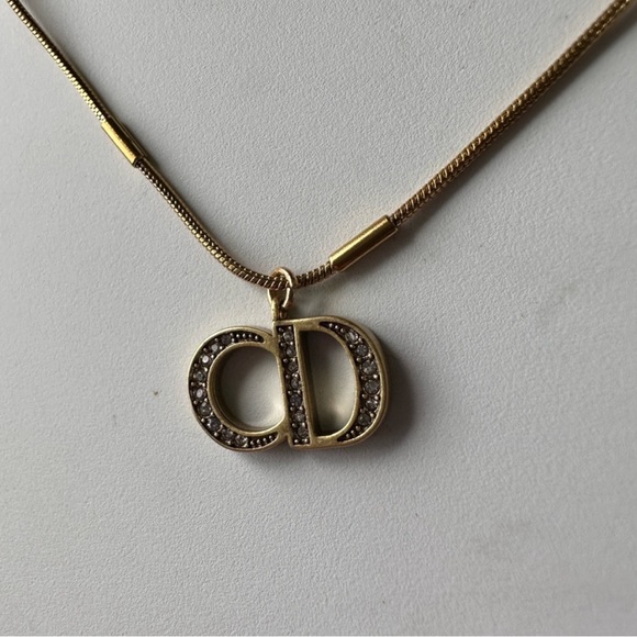 Authentic Dior Charm on 18K Gold Plated Chain - Picture 2 of 3